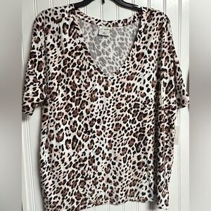 SOLD Soma Cool Nights Modern Tee Pajama Top Sz XL Jaguar Grand Nutmeg